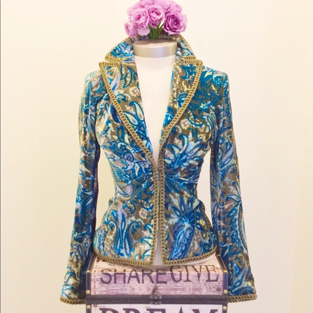 Kay Unger Velvet Blazer, Size 2